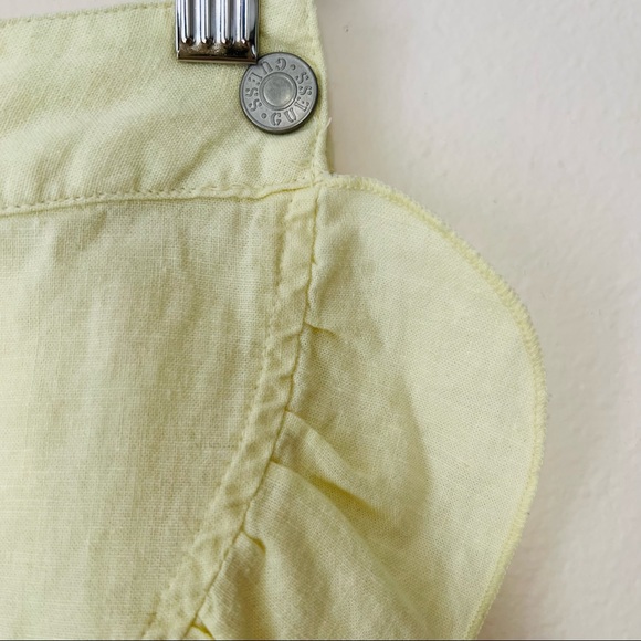 Guess jeans linen blend yellow ruffle wrap mini skirt - Picture 4 of 5